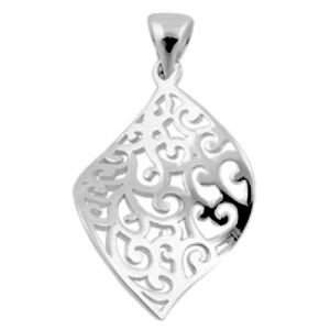 Sterling Silver Leaf Pattern Necklace